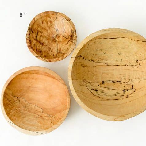 Petermans Boards and Bowls Inc. - Wholesale Serve Bowl - 13" SPALTED MAPLE ROUND BOWL2