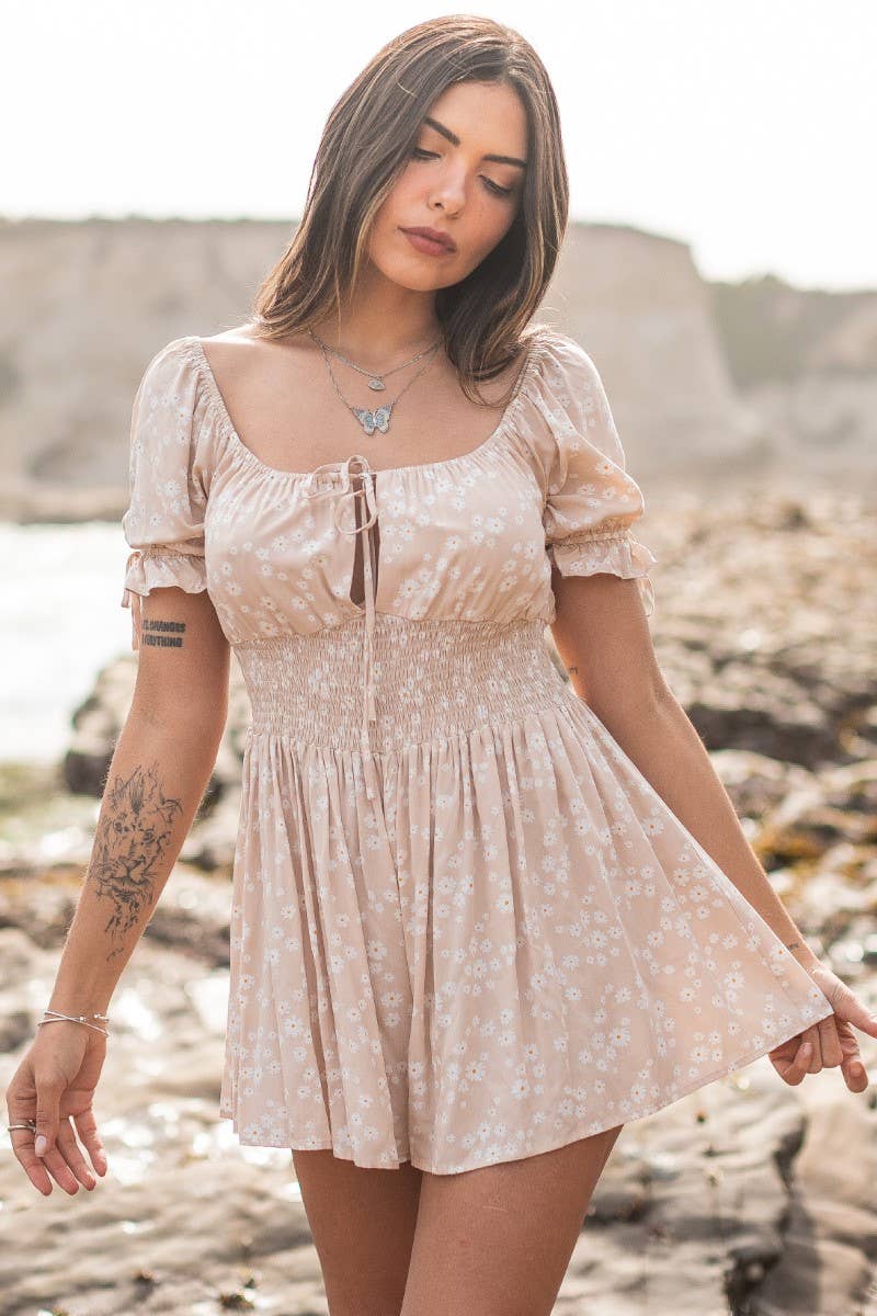 Verte - Wholesale Romper - Women's - FLORAL PRINTED ROMPER_7R1387-A2