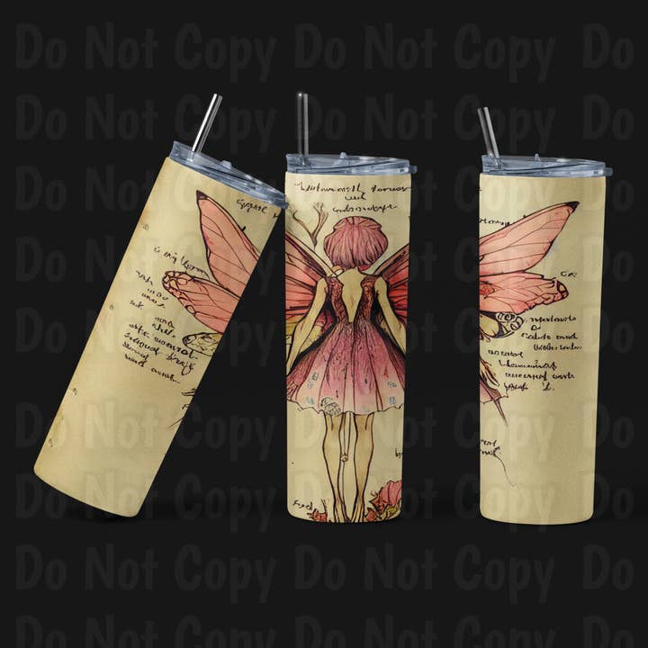 Fantasy Journal Entry Tumbler Pink Pixie for wholesale by Gonna Get Crafty