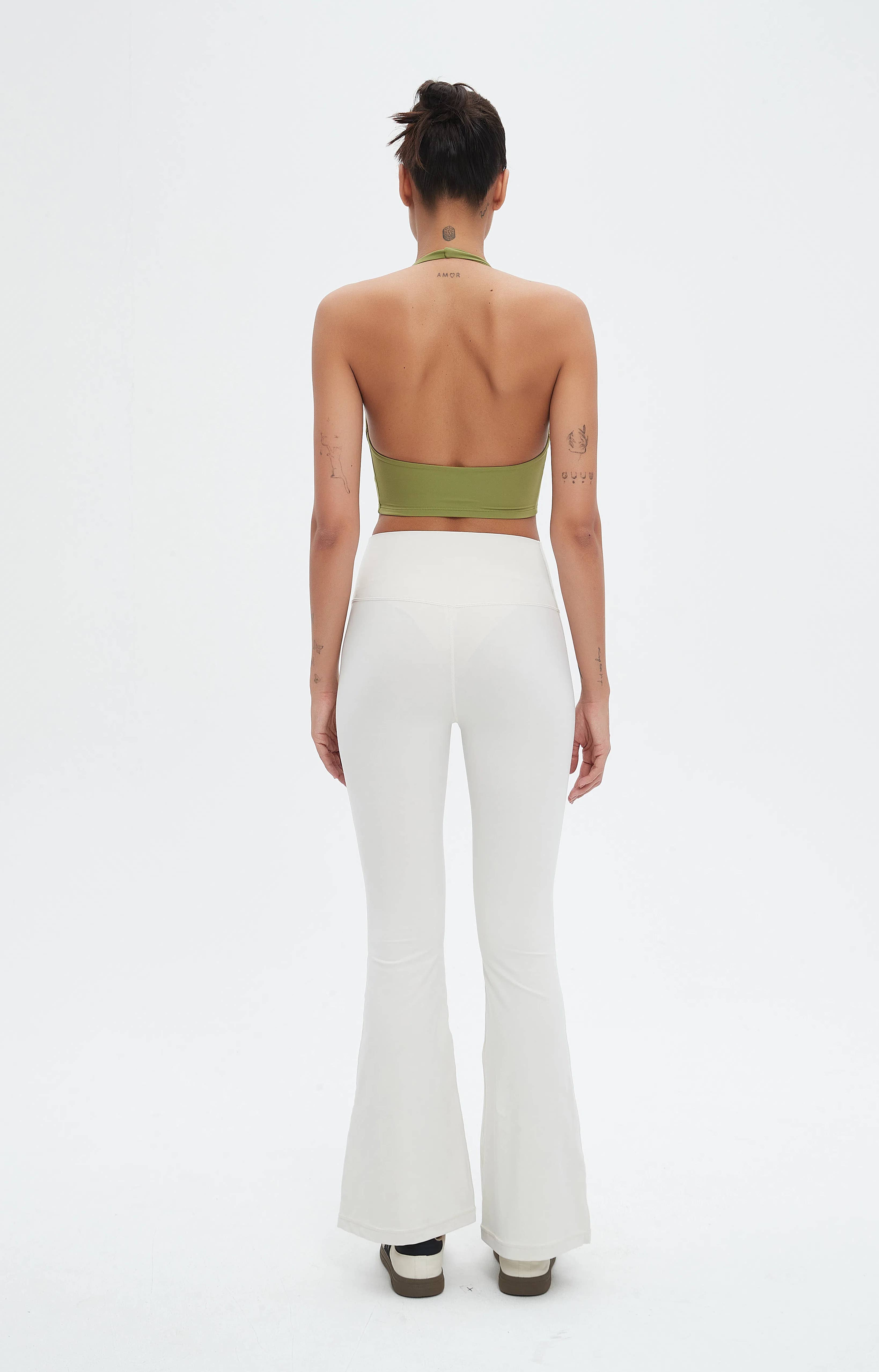 91thelabel – wholesale Activewear set – Women′s – Daphne Lycra® Halter Neck Sports Bra & Flare Pant Set 5