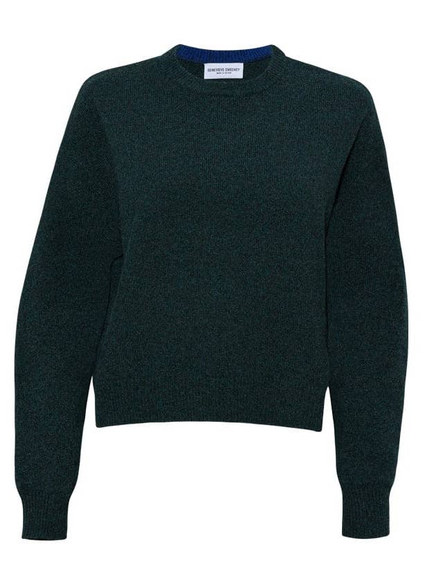 Ash Lambswool Sweater Charcoal Marl for wholesale by Genevieve Sweeney