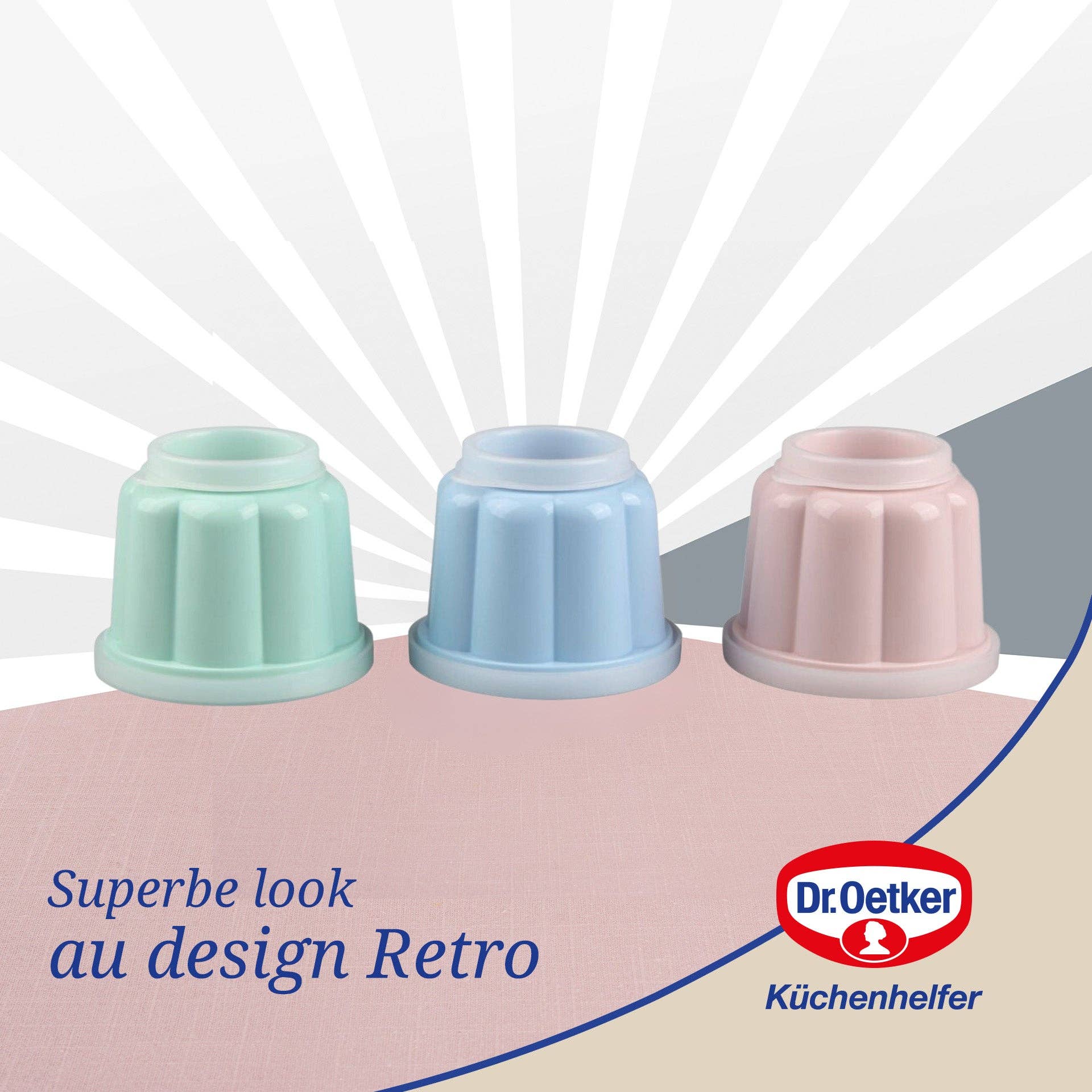 Dr. Oetker - Wholesale Cake Decorating Kit - Set of 6 flan molds with lid 6.3 x 7.5 cm Dr. Oetker Retro5