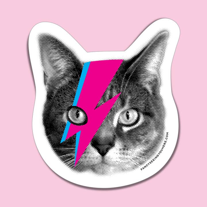 Fancy Seeing You Here - Vente Autocollant - Autocollant Bowie Chat0