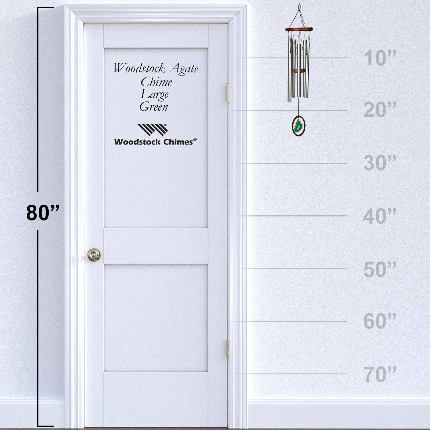 Woodstock Chimes - Wholesale Wind Chime - Woodstock Agate Chime™ - Large, Green3
