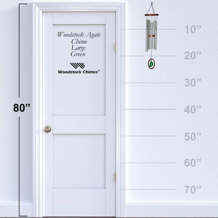 Woodstock Chimes - Wholesale Wind Chime - Woodstock Agate Chime™ - Large, Green3