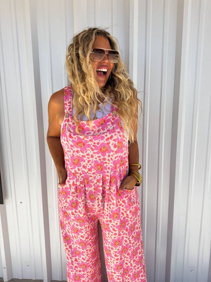 BLAKELEY - Wholesale Overalls - Women's - 2ND CUT- CASSIDY FLORAL BOHO OVERALLS7