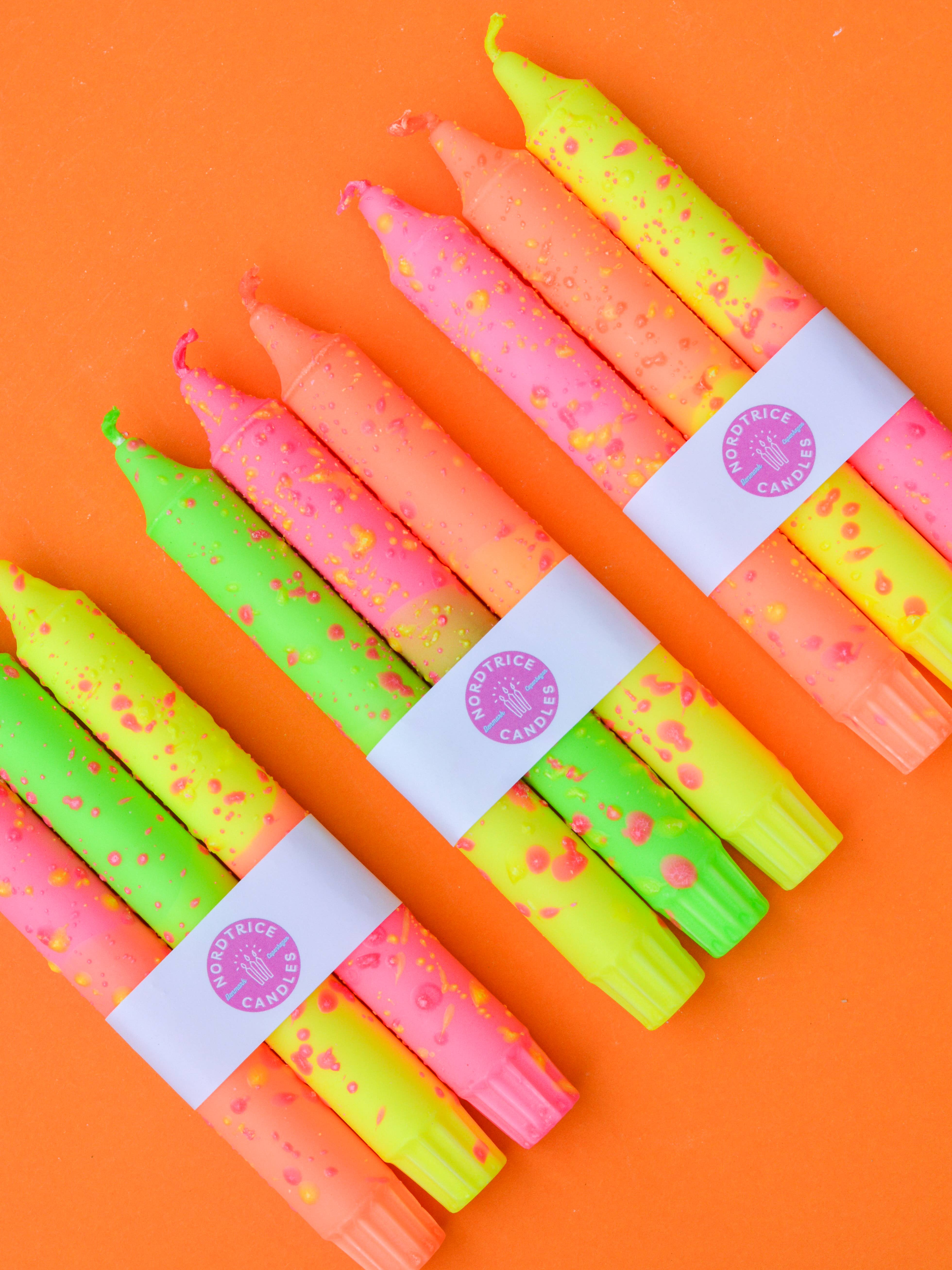 Nordtrice - Wholesale Tapered Candle/Candlestick - Taper candles- 3 pack/ Neon Pink2