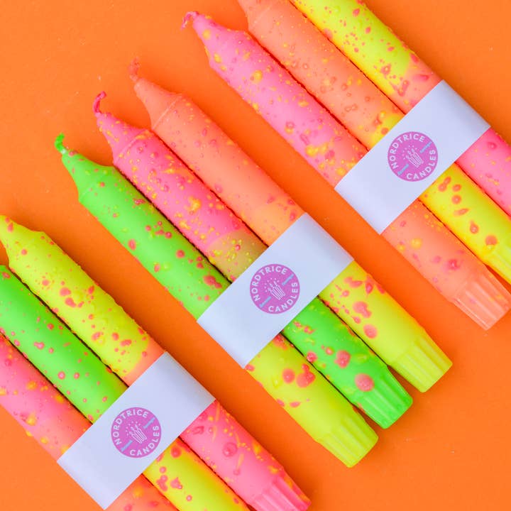 Nordtrice - Wholesale Tapered Candle/Candlestick - Taper candles- 3 pack/ Neon Pink2