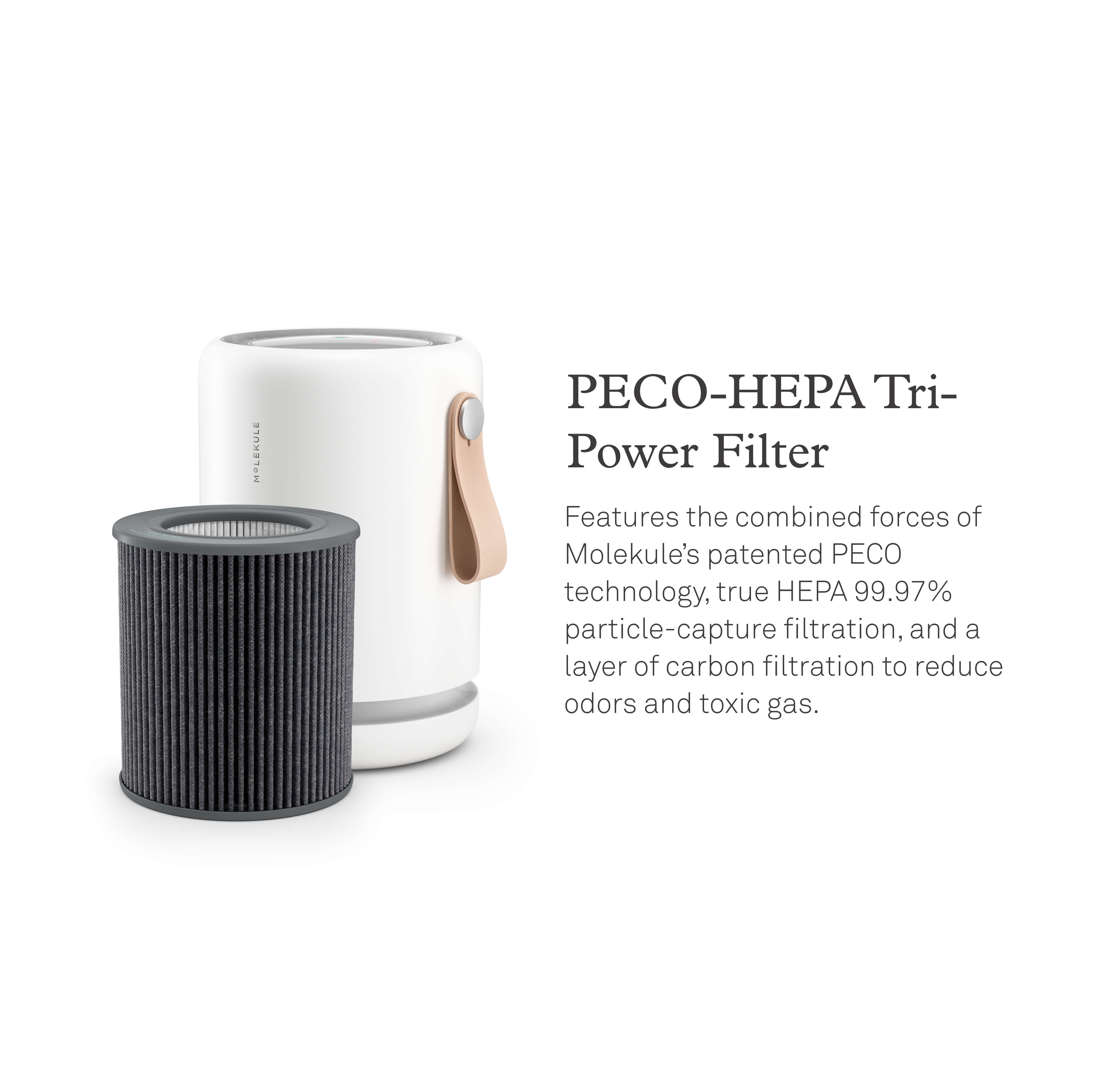 Molekule - Vente Purificateur d'air - Mini+ avec filtre PECO-HEPA Tri-Power US2