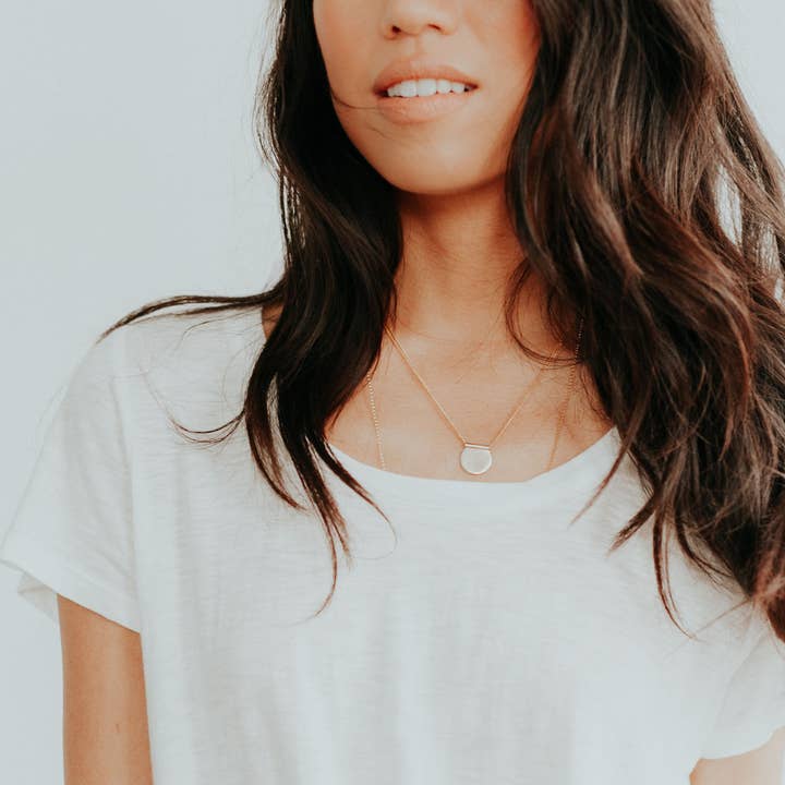 Favor Jewelry - Wholesale Pendant/Charm Necklace - Double Chain Semicircle Lira Necklace3