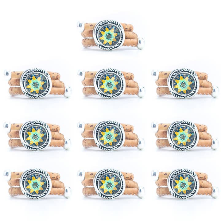 Anel Mulher Vintage Antique Vintage RW-018-10 por atacado de Meninas Bonitas Cork