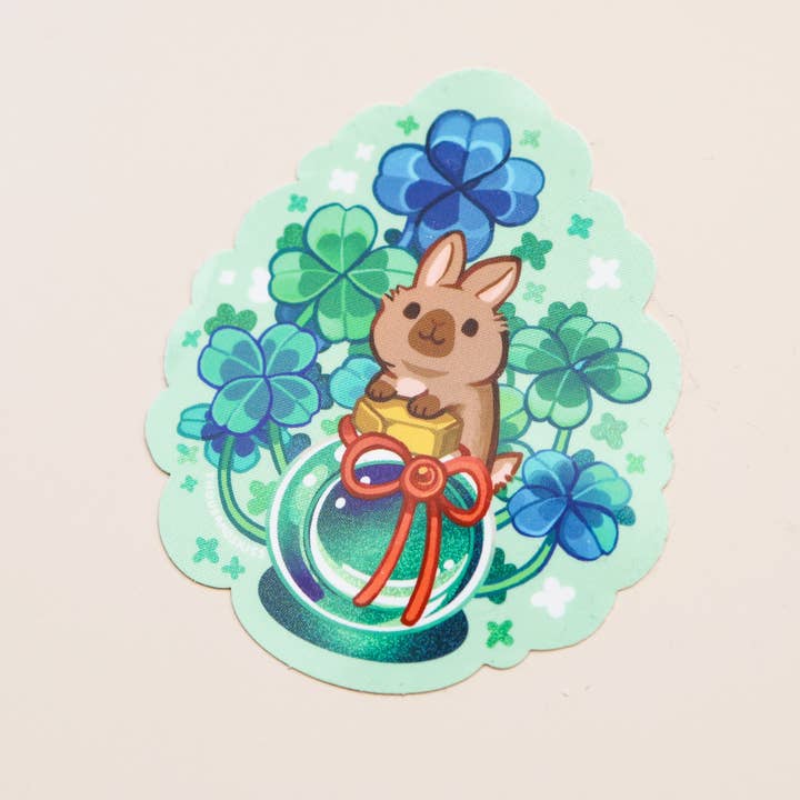 Thousand Skies - Wholesale Sticker - Vinyl Sticker (Holographic) Ink Potion - Four Leaf Clover