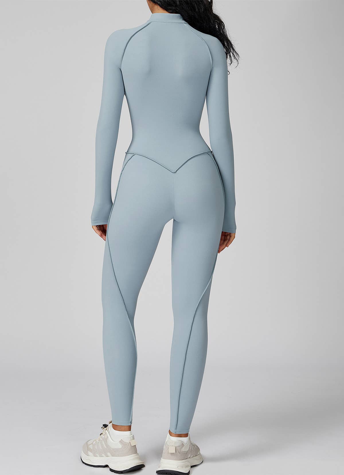 Crave by FW - Wholesale Unitard - Women's - Long Sleeve Zip Front Sport Jumpsuits One Yoga Rompers18