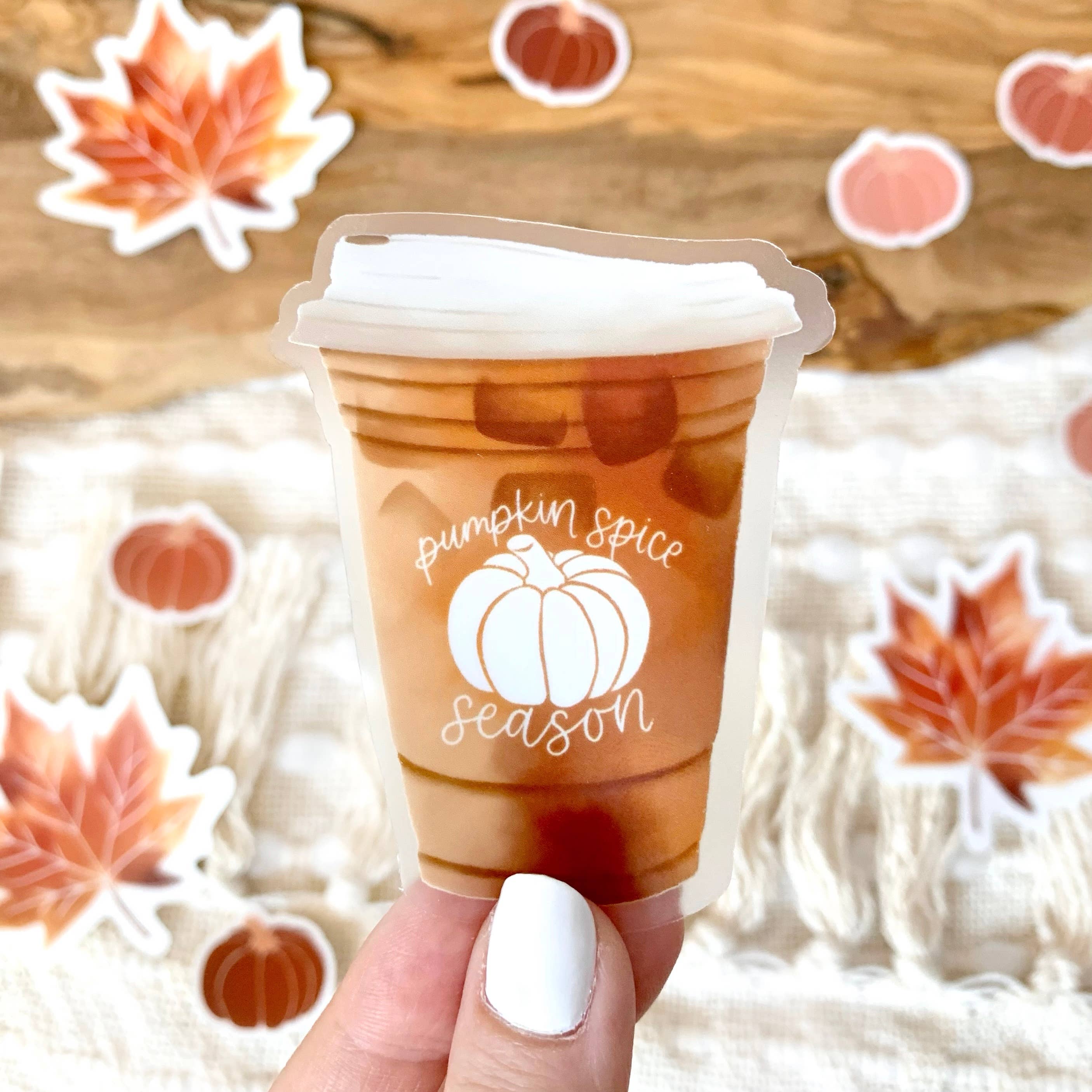 Elyse Breanne Design - Wholesale Sticker - Pumpkin Spice Latte Season 3x2in. Sticker | Fall & Halloween
