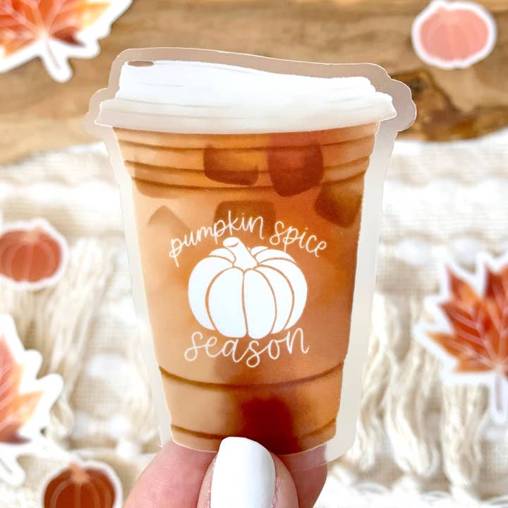 Elyse Breanne Design - Wholesale Sticker - Pumpkin Spice Latte Season 3x2in. Sticker | Fall & Halloween0