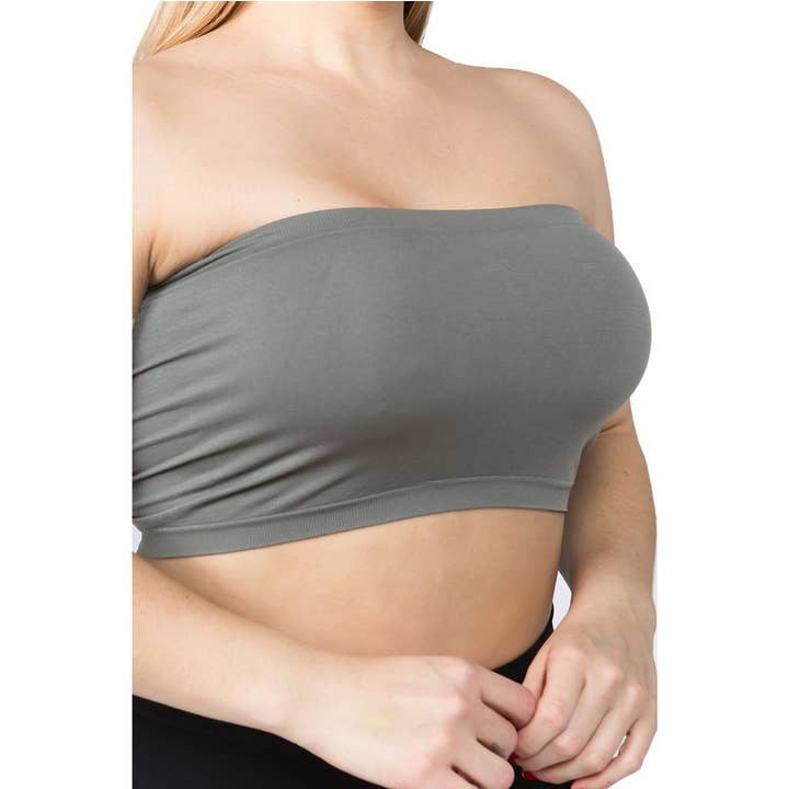 K.Lee Seamless - Wholesale Knit Top - Women's - Bandeau Tube Top Plus3