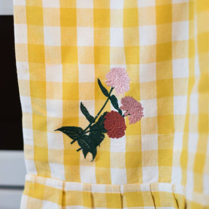 Galley and Fen - Wholesale Tea Towel - Yellow Ruffled Gingham Dish Towel