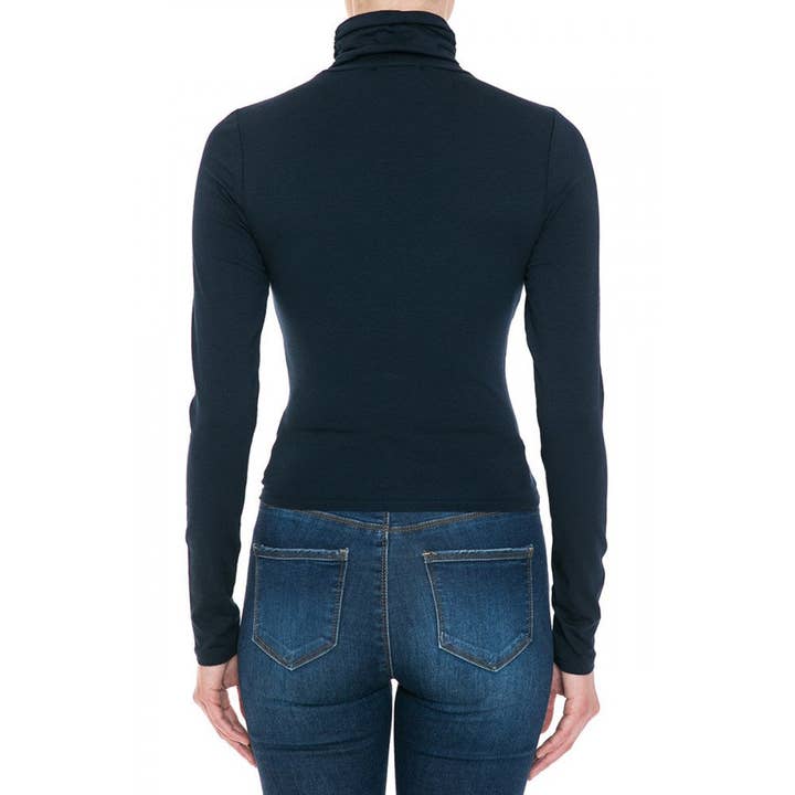 Timeless - Wholesale Knit Top - Women's - RUCHED TURTLE NECK CROP TOP