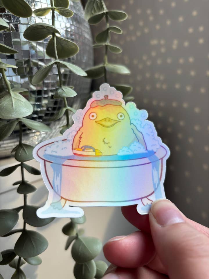 Bathhouse Duck Sticker for wholesale by MysticalToastArt