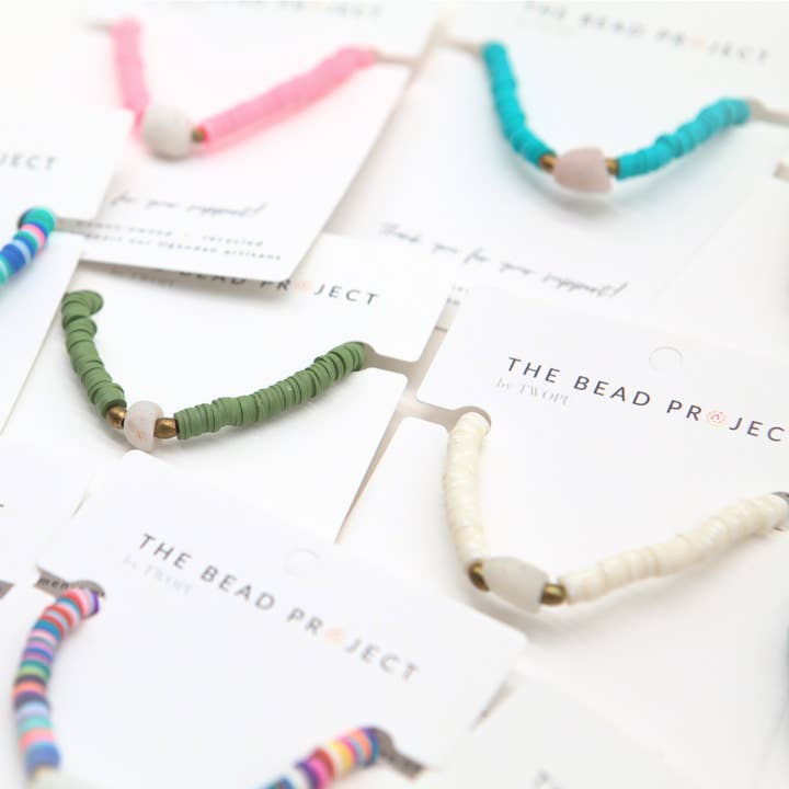 The Bead Project by TWOPU - Wholesale Beaded Bracelet - Vibe Bracelet | Heishi Beads & Recycled Glass Beads1