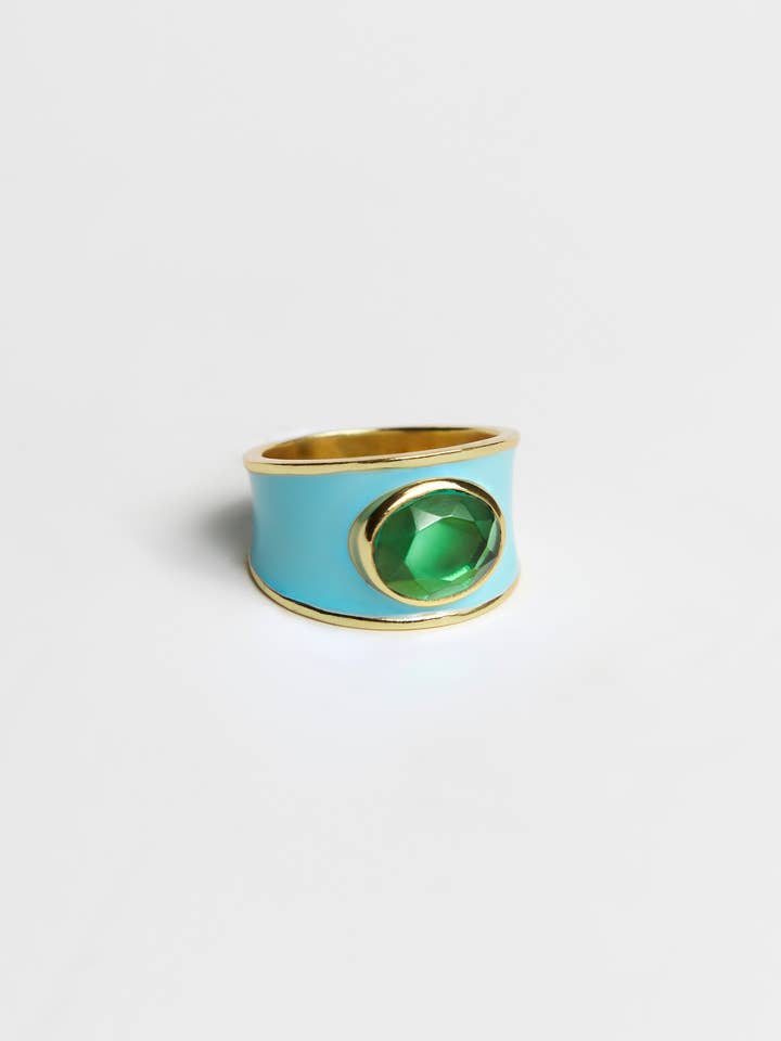 Reflection Ring Blue for wholesale by Virago Barcelona