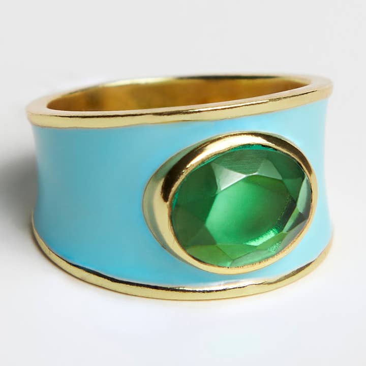 Virago Barcelona - Wholesale Cocktail/Statement Ring - Reflection Ring Blue