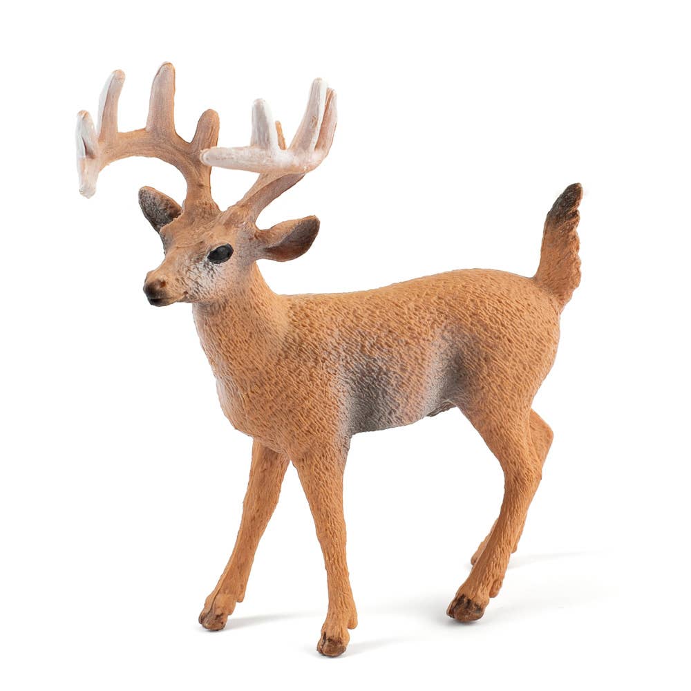 Factory Direct Craft - Vente Décoration de Noël - Figurine de cerf à queue blanche de 4"4