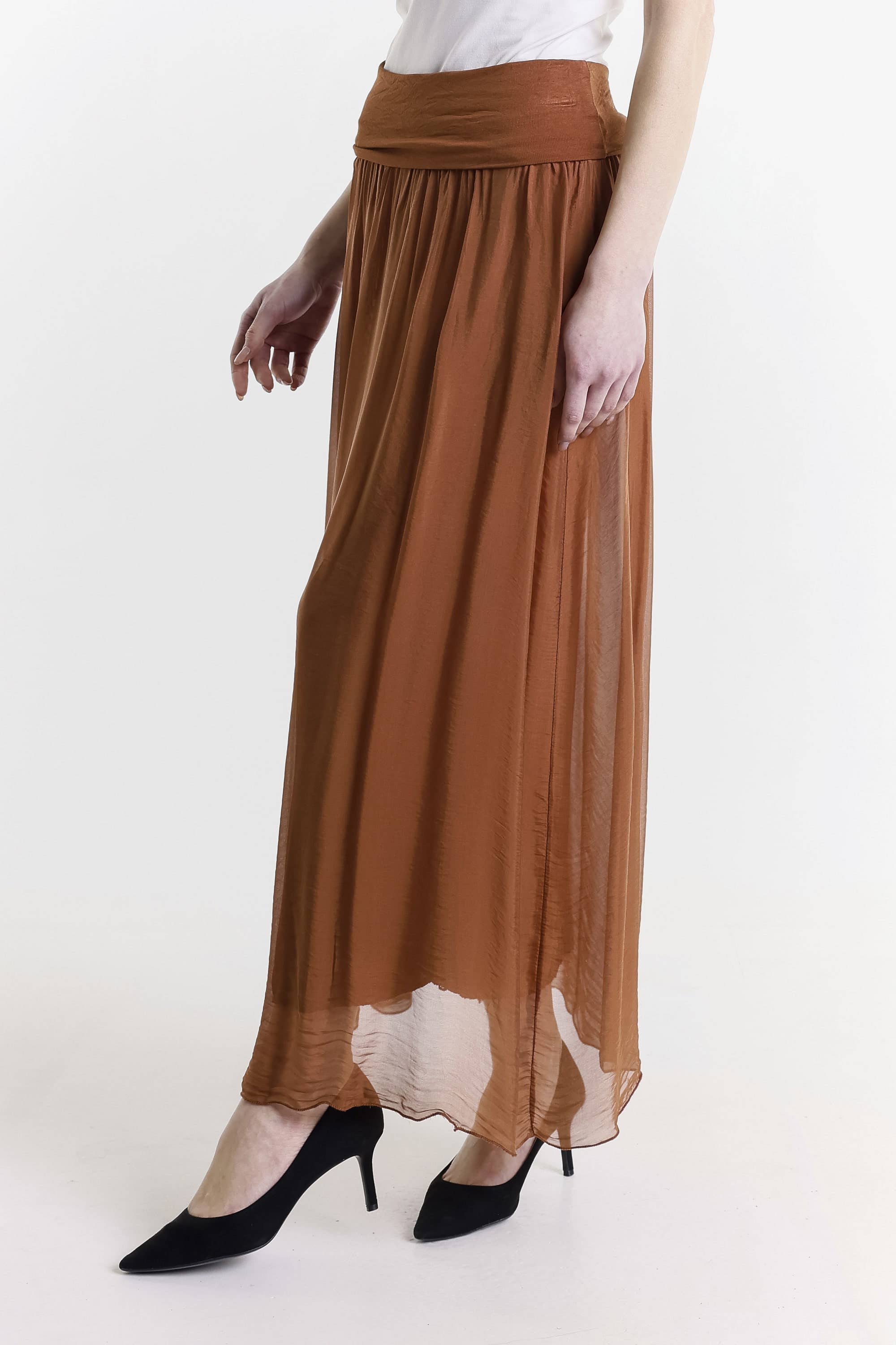 TINA Stephens Italy/Tees By Tina - Vendita all'ingrosso Gonna - Donna - Gonna in vita pieghevole in seta Brenda (SL204)24