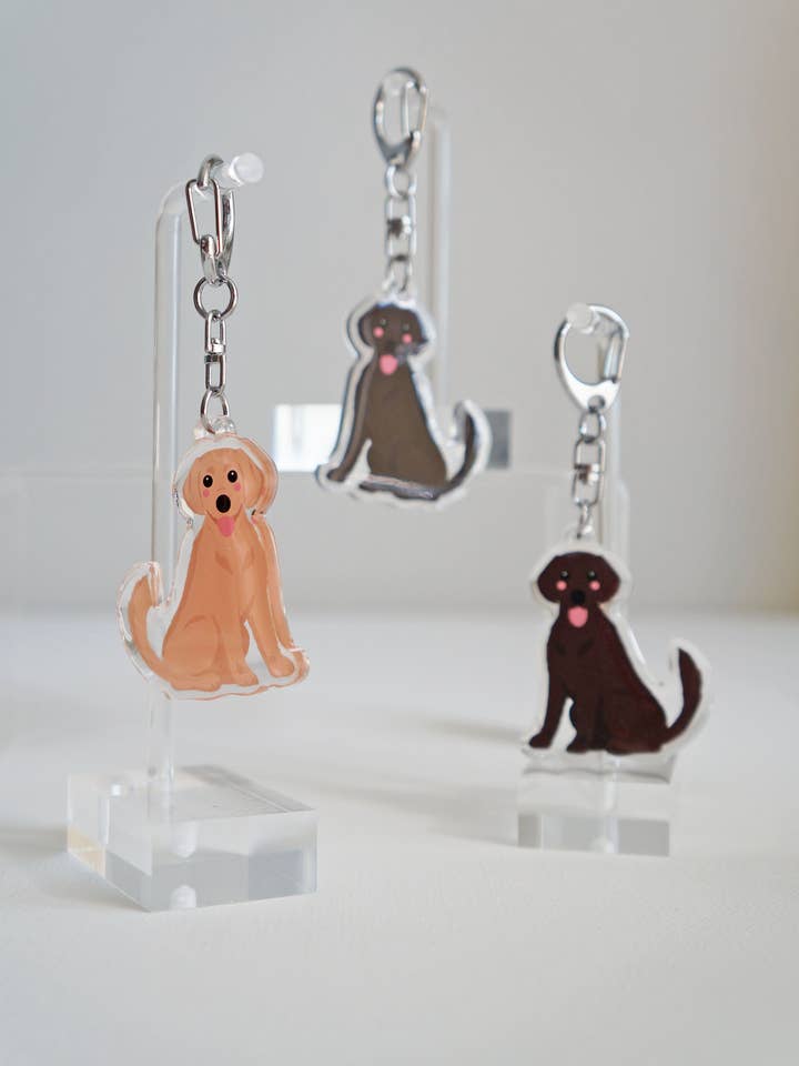 Labrador Retriever Epoxy Keychain for wholesale by kiwi & WILLOW