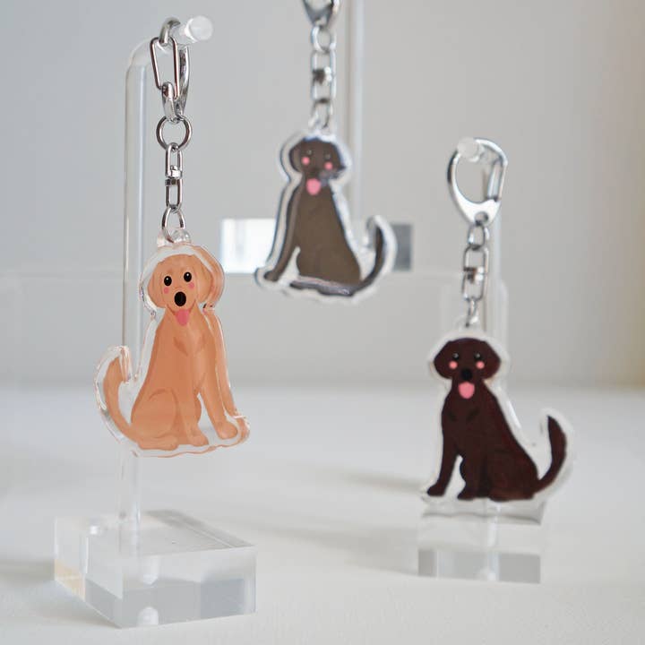 Porte-clés en époxy Labrador Retriever pour la vente par kiwi & WILLOW