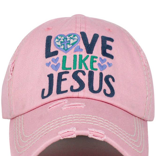 Hana - Wholesale Baseball Cap - Women's - LOVE LIKE JESUS Vintage Distressed Baseball Cap7