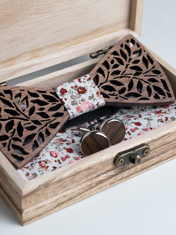 Wood&Chic - Vente Cravate – homme - Coffret Noeud Papillon en Bois Homme - Carpinus6