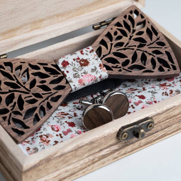 Wood&Chic - Vente Cravate – homme - Coffret Noeud Papillon en Bois Homme - Carpinus6