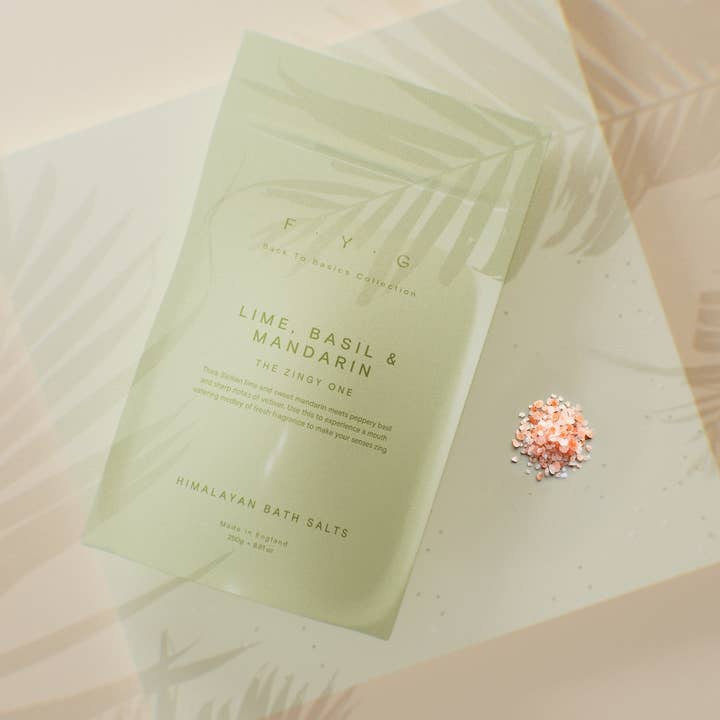 Himalayan Bath Salts - Lime, Basil & Mandarin - 250g for wholesale by FYG