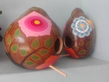 Blossom Inspirations - Wholesale Bird House - Floral Birdhouse Gourd2