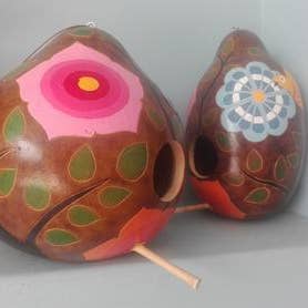 Blossom Inspirations - Wholesale Bird House - Floral Birdhouse Gourd2