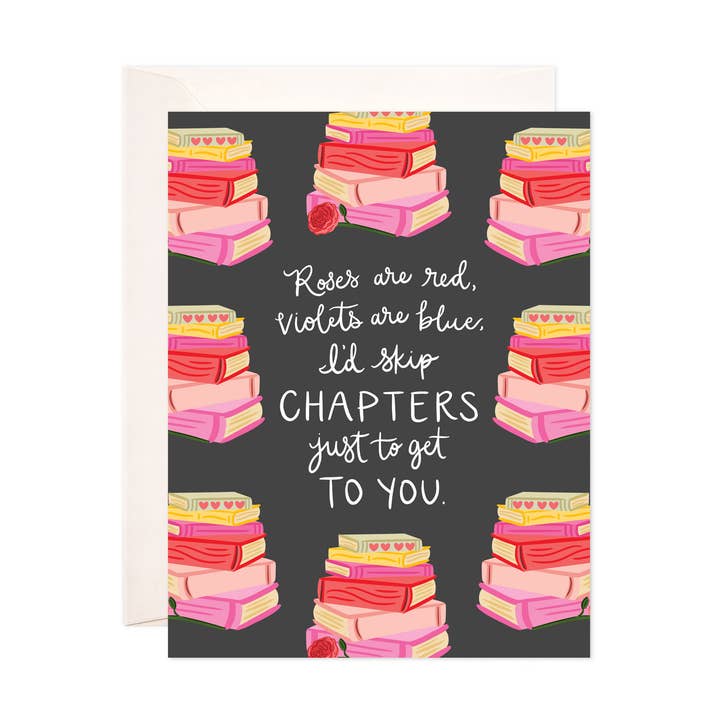Skip Chapters Greeting Card - Love & Friendship Card for wholesale by Bloomwolf Studio