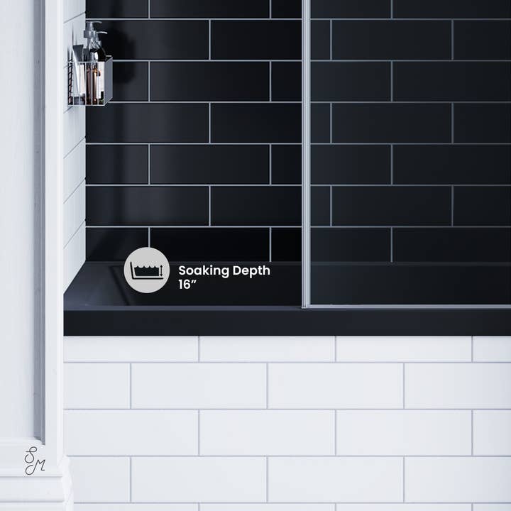 Swiss Madison - Wholesale Bath & Body Set - Voltaire Right-Hand Drain Alcove Bathtub in Matte Black5