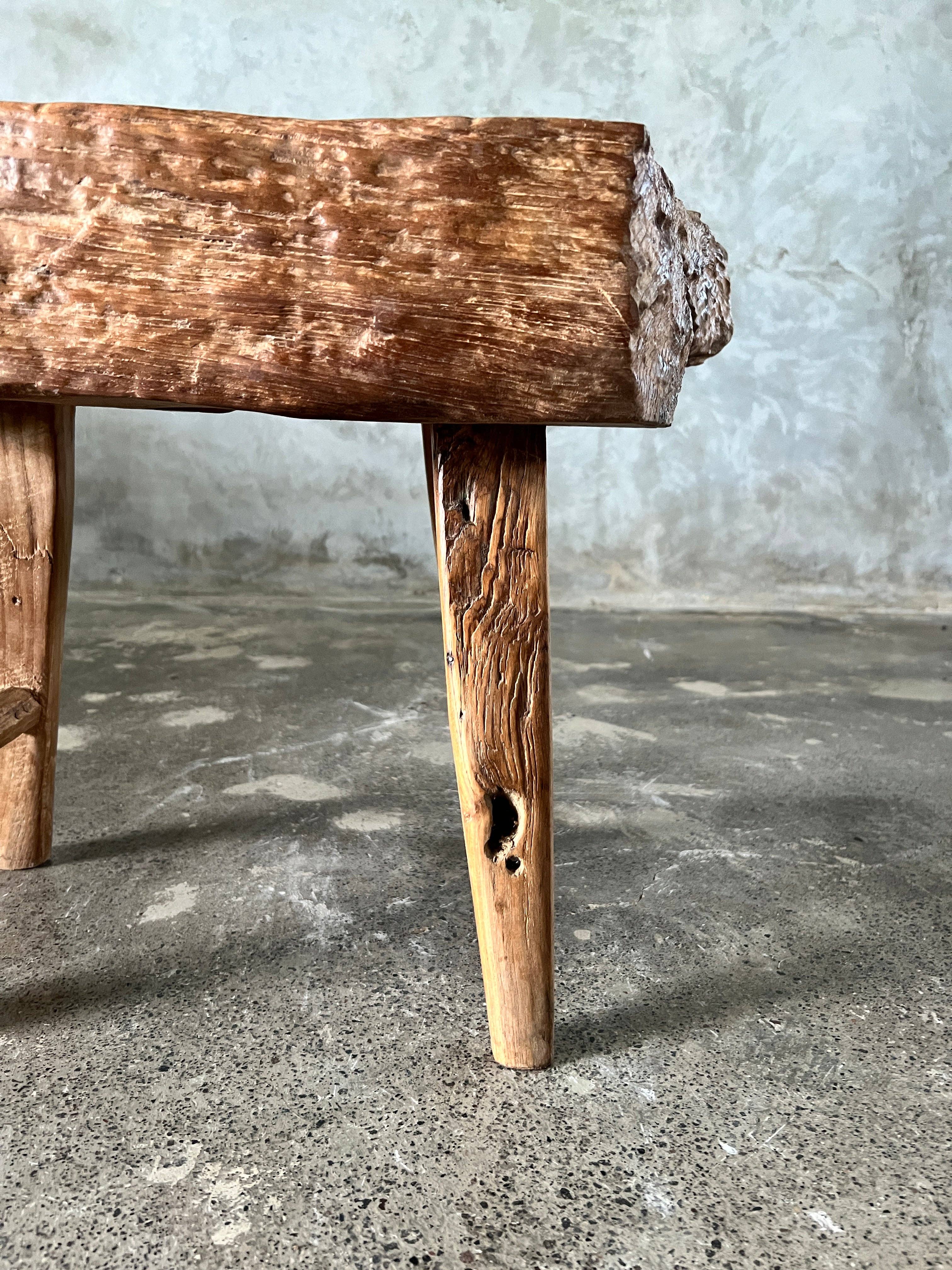 Office Objets - Wholesale Bench - Small organic bench in blonde Asian teak with four legs - Sepuluh4