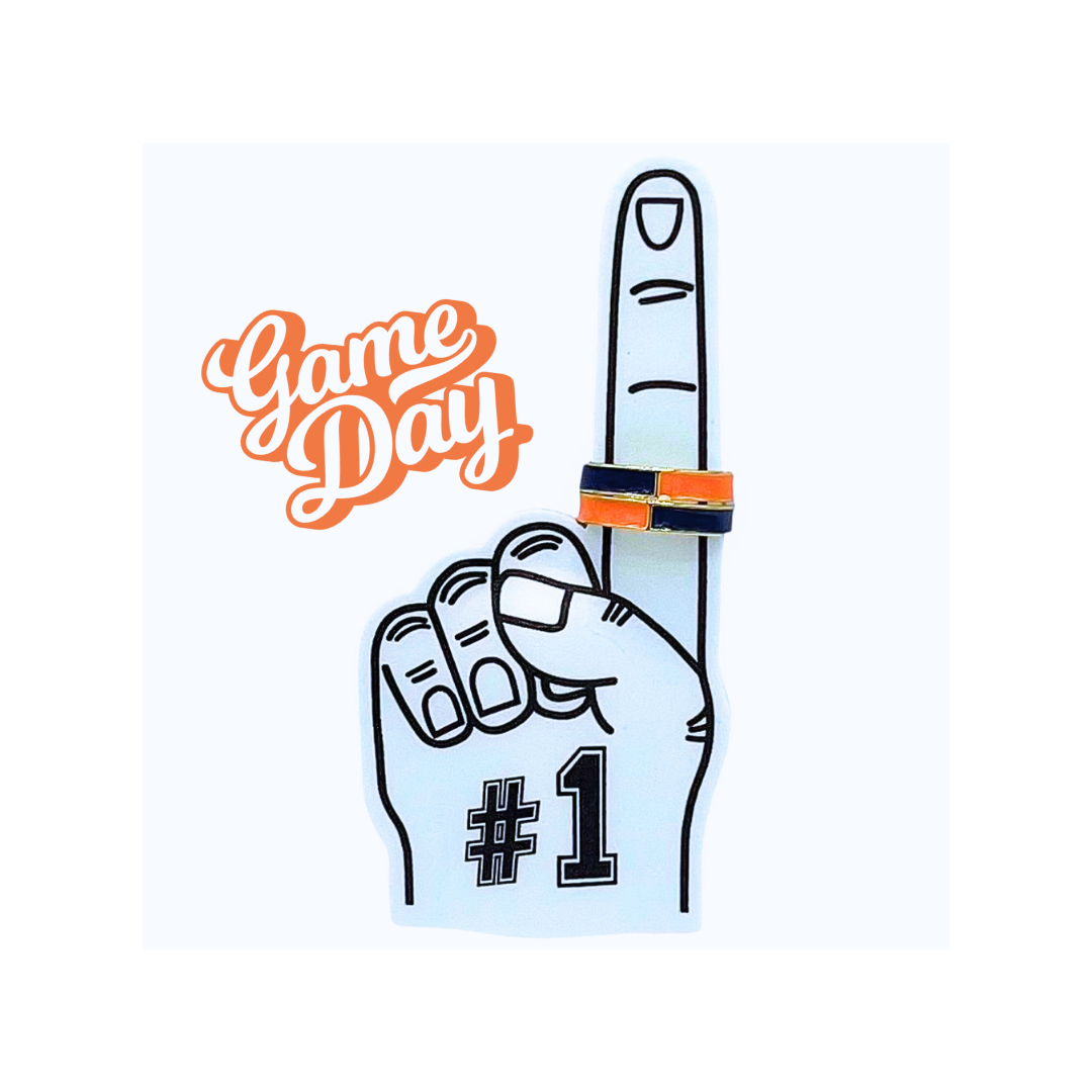 Color Shout - Vente Anneau/bague à empiler - R207-Jour de Match : Ensemble de Bagues Empilables aux Couleurs de l'Équipe6