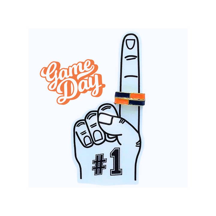 Color Shout - Vente Anneau/bague à empiler - R207-Jour de Match : Ensemble de Bagues Empilables aux Couleurs de l'Équipe6