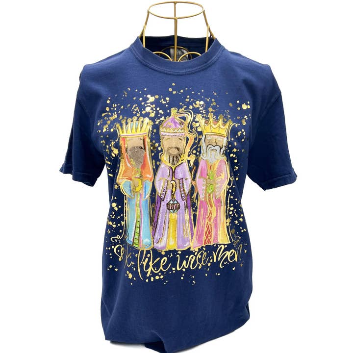 Guldfolie Färgglad Sök som Vise Män T-shirt - 1240 för wholesale av Rachel Brooks Design, LLC