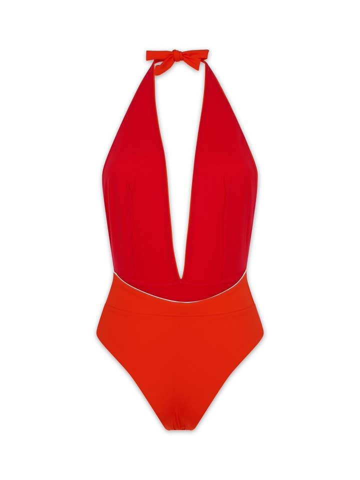 APNEE - Wholesale One Piece Swimsuit - Women's - One-piece swimsuit - The Pure Solid orange2