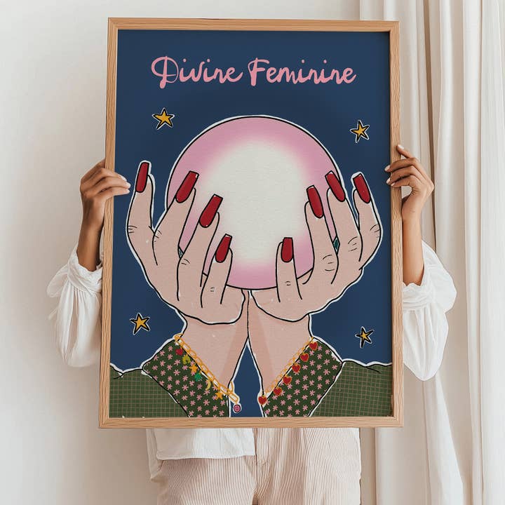 Pink Giraffe Print Co - Wholesale Art Print - Divine Feminine Celestial Print3