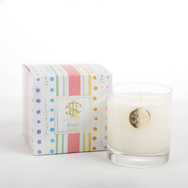 Bubbles 8 oz. Designer Box Candle MIN 6 for wholesale by LUX FRAGRANCES