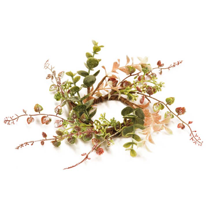 WT Collection - Wholesale Wreath - Pink & Green Peppergrass Small Ring