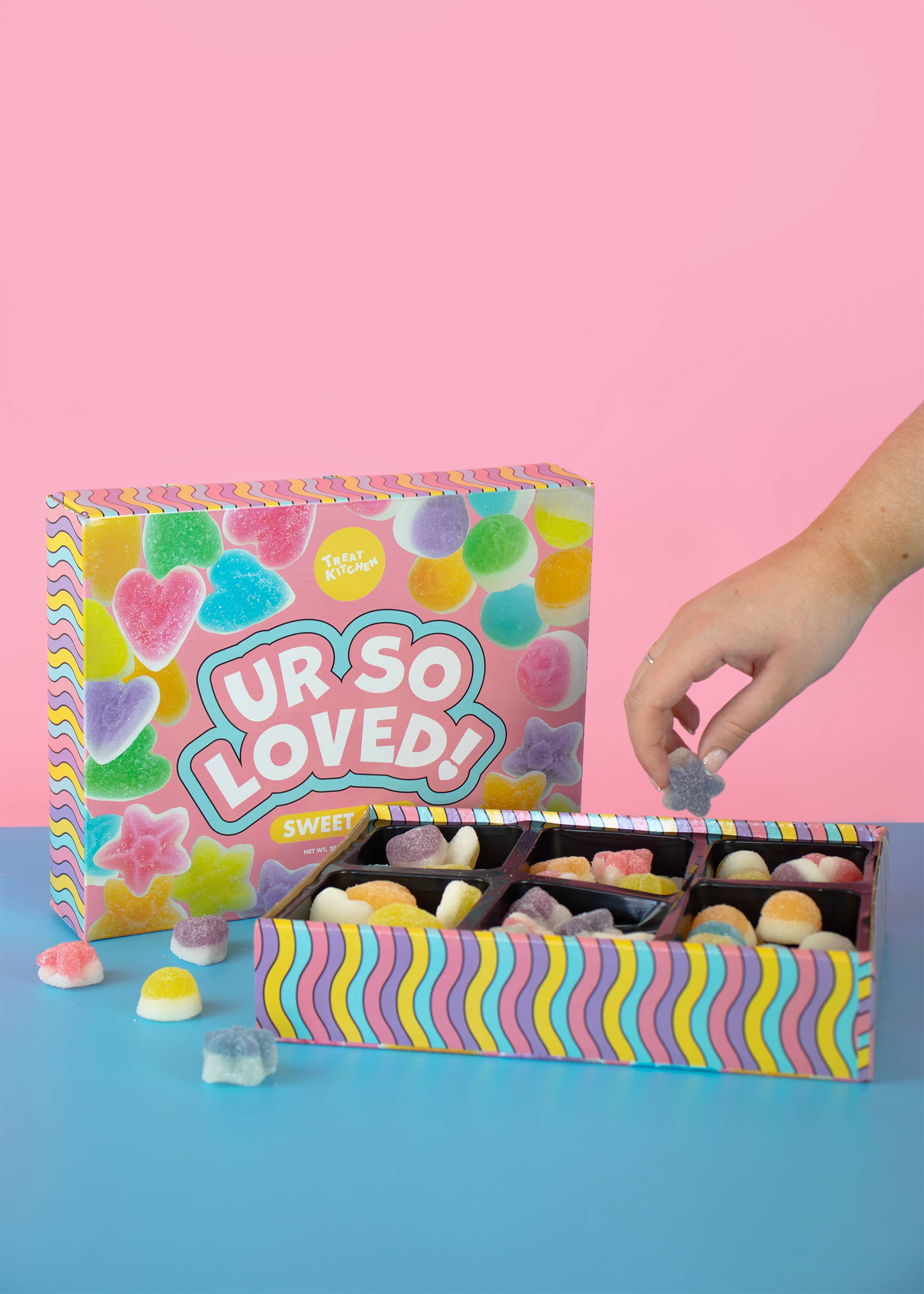 Treat Kitchen – wholesale Gummy – UR SO LOVED! Multicoloured Fruit Sweets 1kg Gift Box 2