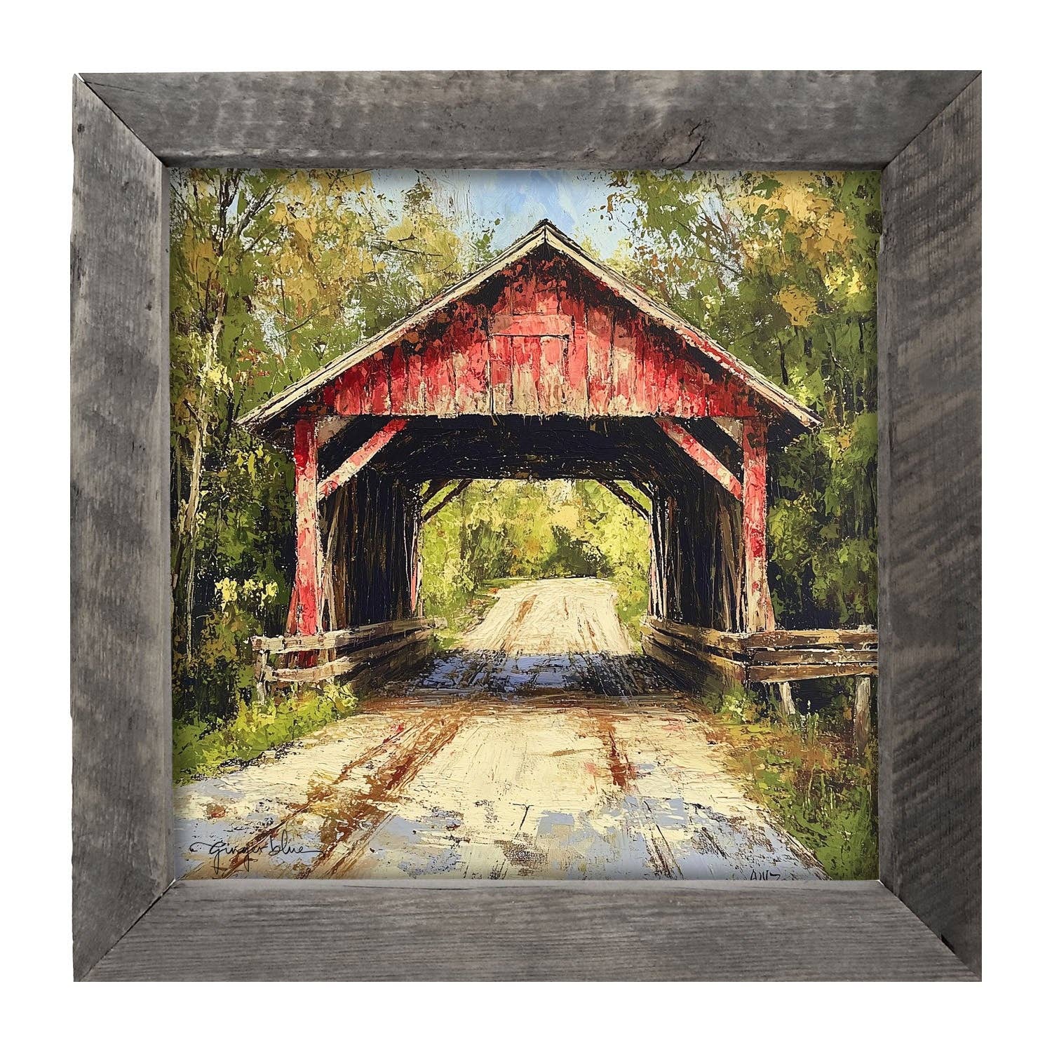 ginger blue - Wholesale Art Print - Covered Bridge13