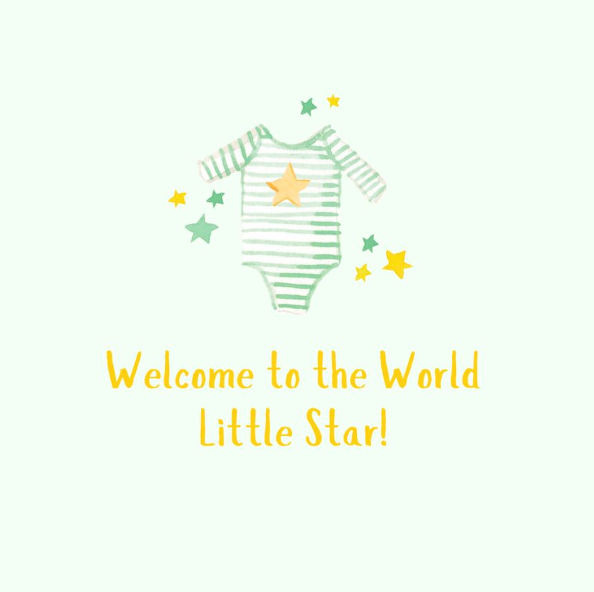 Petimo – wholesale Baby card – Welcome to the World Little Star New Baby Card2