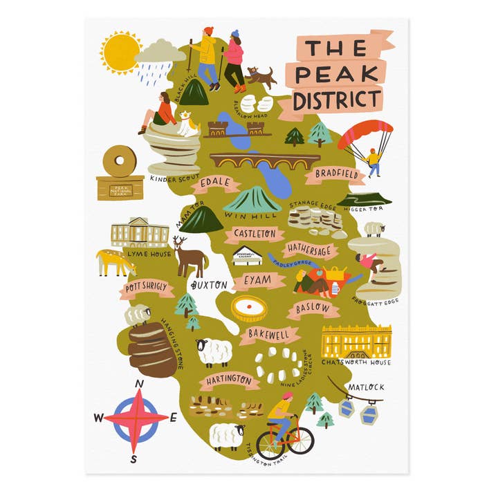 Peak District Map for wholesale by Lauren Radley